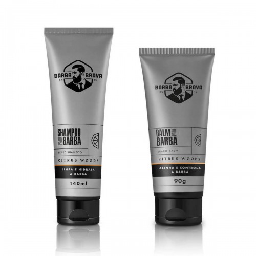 Kit Shampoo + Balm para Barba Citrus Woods Barba Brava