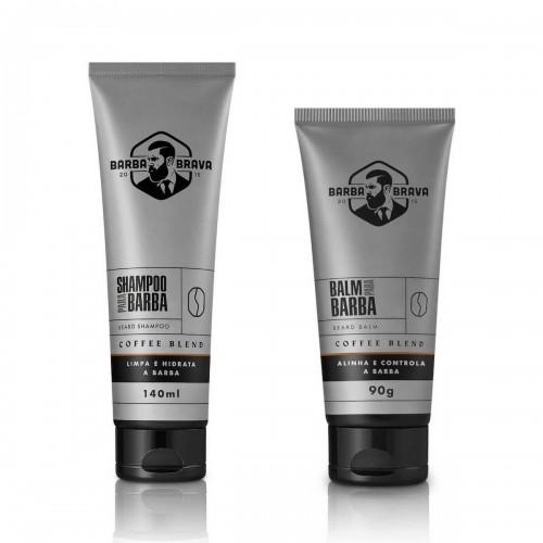 Kit Shampoo + Balm para Barba Coffee Blend Barba Brava