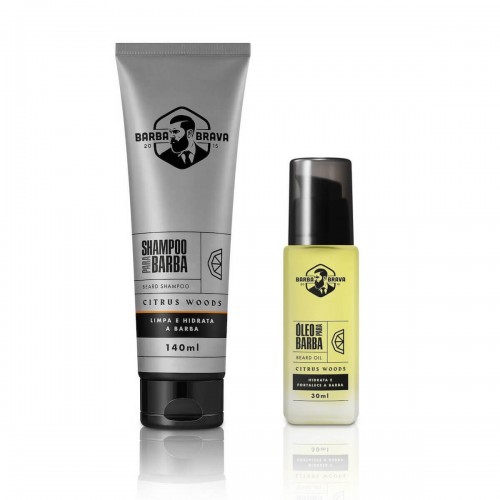 Kit Shampoo + Óleo para Barba Citrus Woods Barba Brava