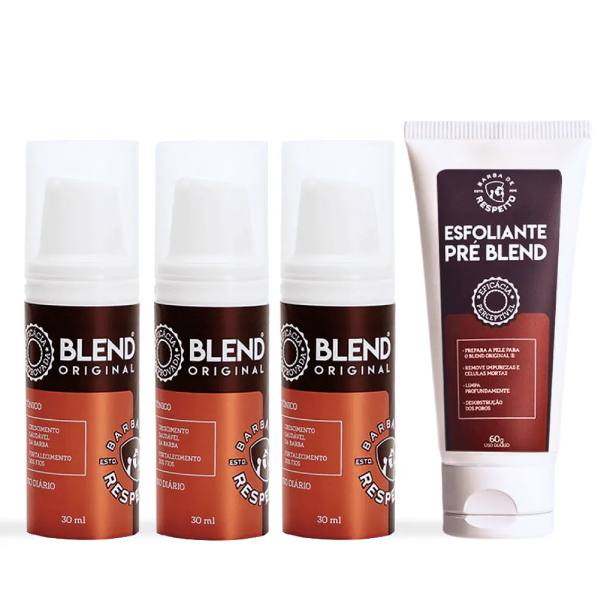 Kit para Crescer Barba 3 Blend Original Barba de Respeito