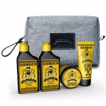 Kit para Barba Danger Barba Forte - Shampoo + Cond + Balm de Barba + Pomada Cabelo