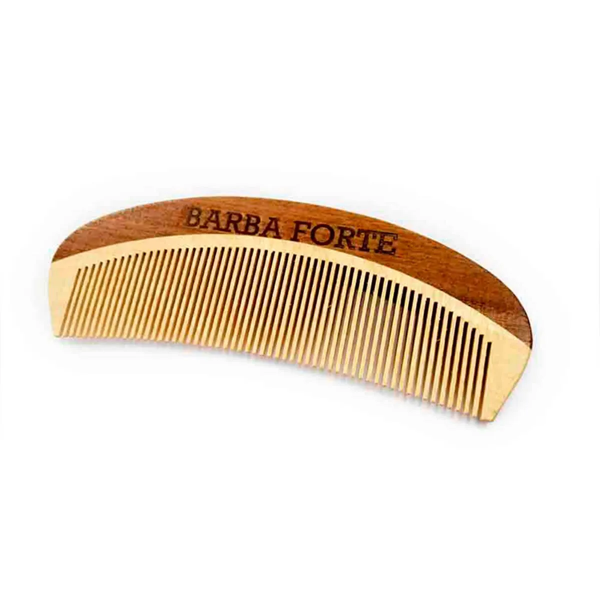 Pente para Barba Madeira Curvo Barba Forte 12cm