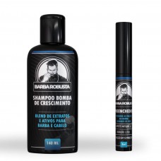 Shampoo Para Barba + Preenchedor e Escurecedor Barba Robusta