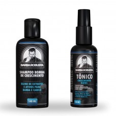 Shampoo Para Barba + Tônico de Crescimento Barba Robusta