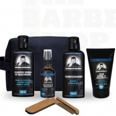 Kit Barba Robusta Shampoo + Cond. + Balm + Óleo + Pente e Necessaire Grátis