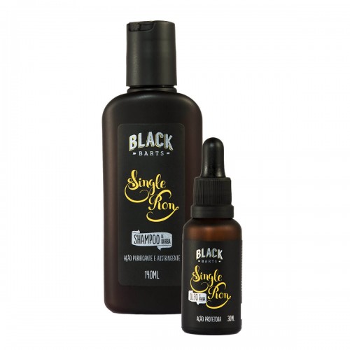 Kit  Shampoo + Óleo de Barba Single Ron Black Barts