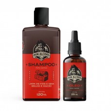 Kit Shampoo + Óleo para Barba Don Alcides Barba Negra