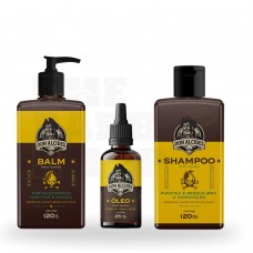 Kit para Barba Don Alcides - Shampoo + Balm + Óleo Lemon Bone