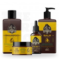 Kit Shampoo + Balm + Óleo para Barba + Pomada Modeladora Don Alcides Lemon Bone