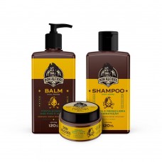 Kit Shampoo e Balm para Barba + Pomada Modeladora Don Alcides Lemon Bone