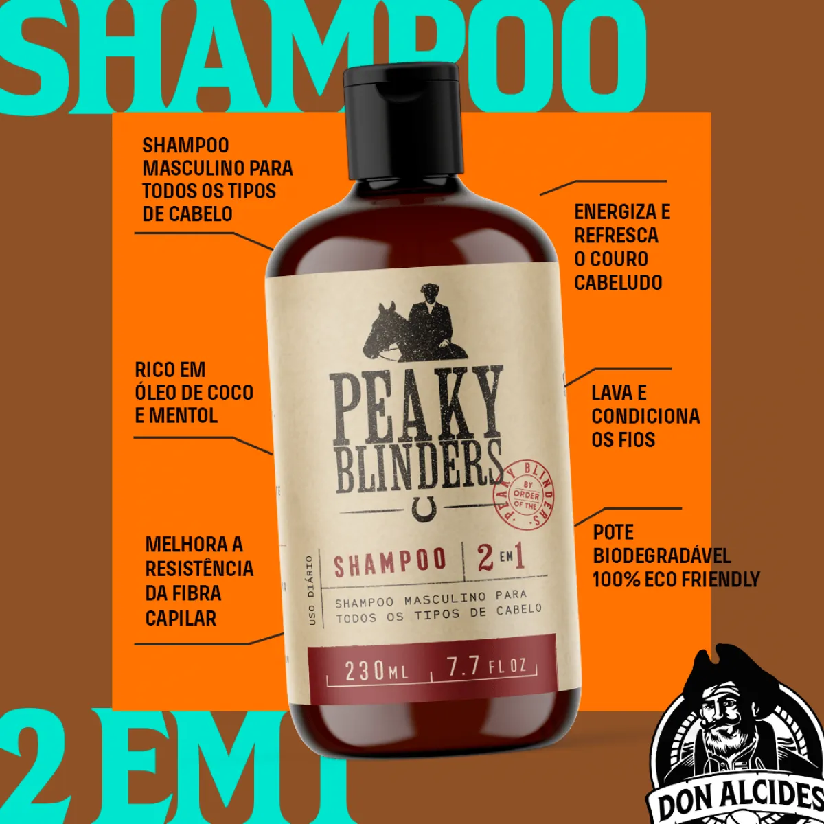 Shampoo 2 em 1 Don Alcides Peaky Blinders