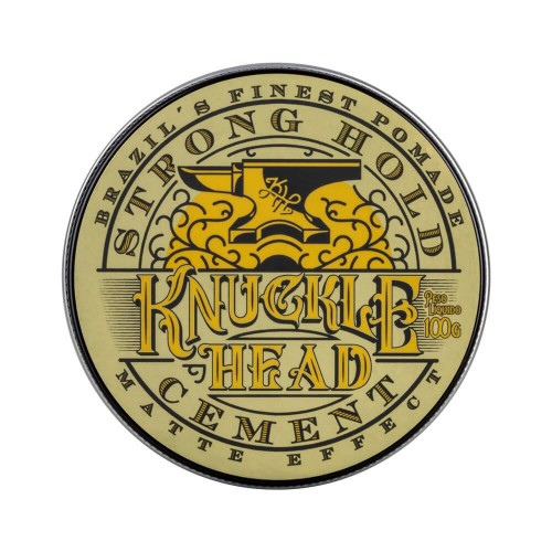 Pomada Modeladora de Cabelo Knucklehead Cement Matte Strong Hold Fixação Extra Forte 100g