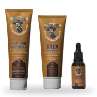 Kit para Barba Shampoo + Balm  + Oleo para Barba - Muchacho Bay Rum