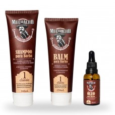 Kit para Barba Shampoo + Balm  + Oleo para Barba - Muchacho Classic