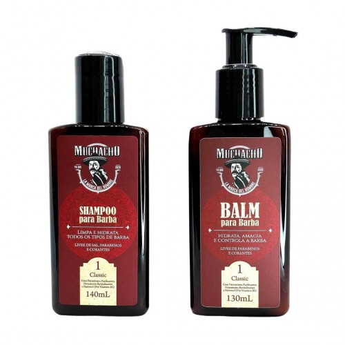 Kit para Barba Shampoo + Balm para Barba - Muchacho Classic