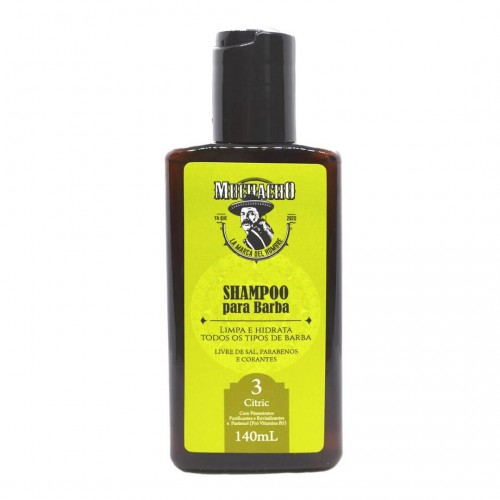 Shampoo Para Barba Muchacho Citric - Limpa E Hidrata A Barba 140ml