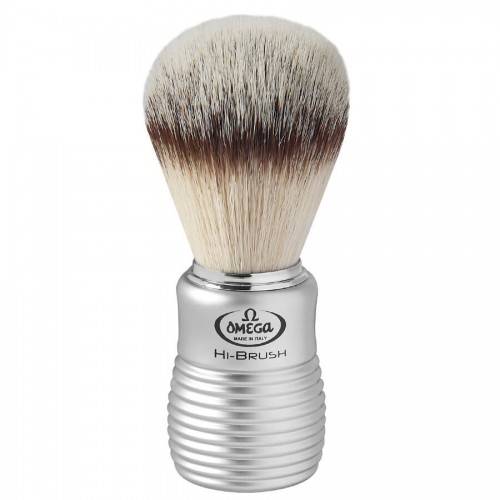 Pincel De Barbear Omega Fibras Sintéticas Hi-Brush 46230 Efeito Texugo