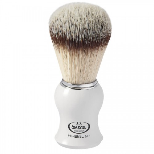 Pincel De Barbear Omega Fibras Sintéticas Hi-Brush 46745 Efeito Texugo