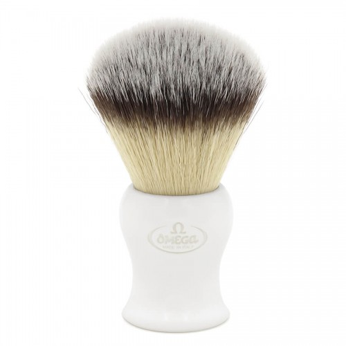 Pincel De Barbear Omega Fibras Sintéticas Hi-Brush 46904 Efeito Texugo