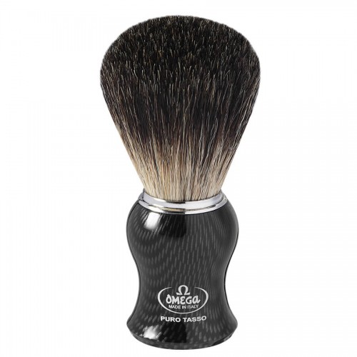 Pincel De Barbear Omega Texugo Preto Black Badger 6650