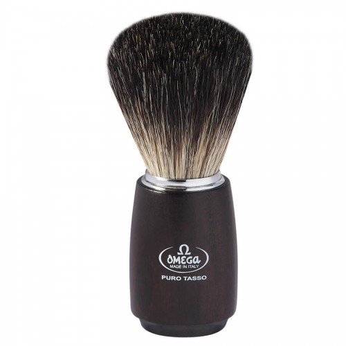 Pincel De Barbear Omega Texugo Preto Black Badger 6712