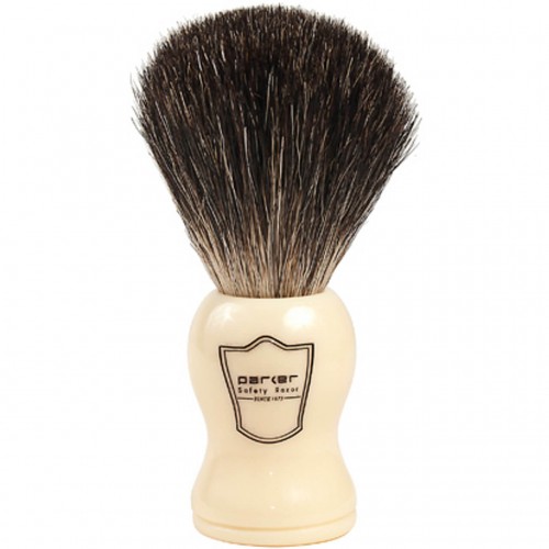 Pincel De Barbear Parker Texugo Preto WHBB Com Suporte Black Badger