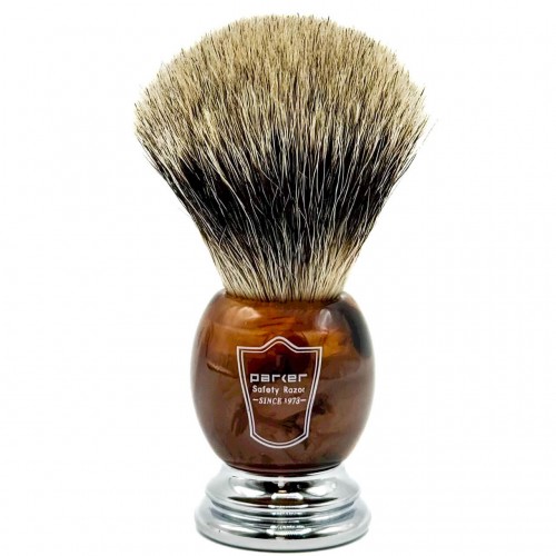 Pincel De Barbear Parker Texugo Puro HHPB Com Suporte Pure Badger