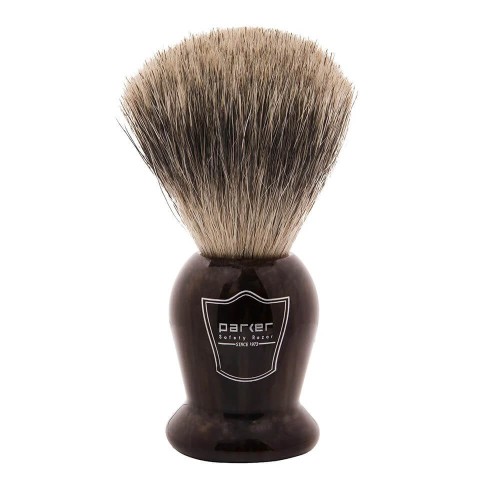 Pincel De Barbear Parker Texugo Puro THPB Com Suporte Pure Badger