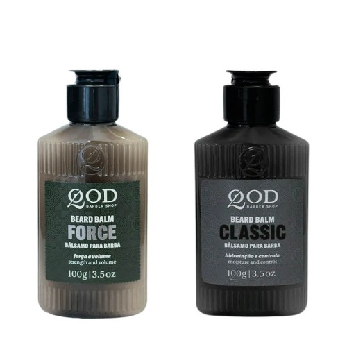 Kit Com 2 Balm Para Barba Qod - Balm Classic E Fortalecedor Force