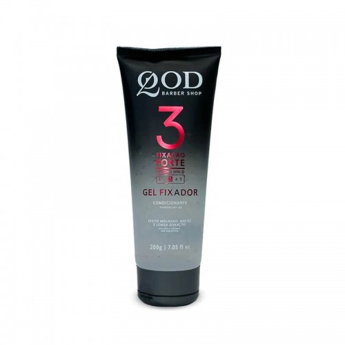 Gel Capilar Condicionante Fixação Forte 3 Qod Barber Shop 200g - Efeito Molhado