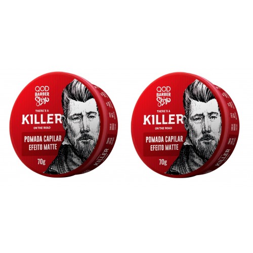 Kit 2 Pomadas Killer Alta Fixação Efeito Matte - Qod Barber Shop