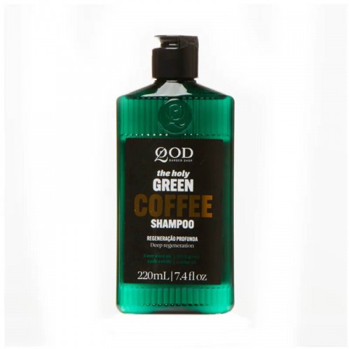 Shampoo de limpeza diária - CAFÉ VERDE 220ml QOD Barber Shop Green Coffee