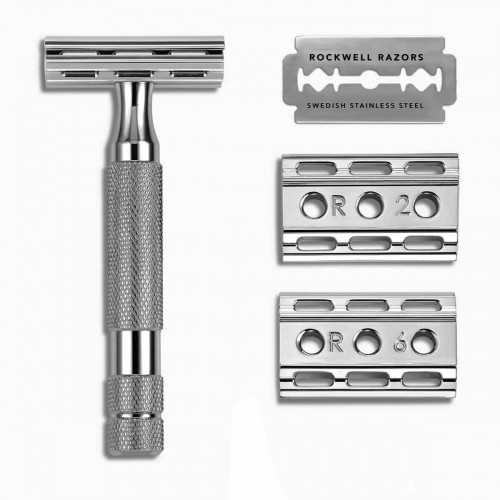 Aparelho De Barbear - Safety Razor Rockwell 6C White Chrome