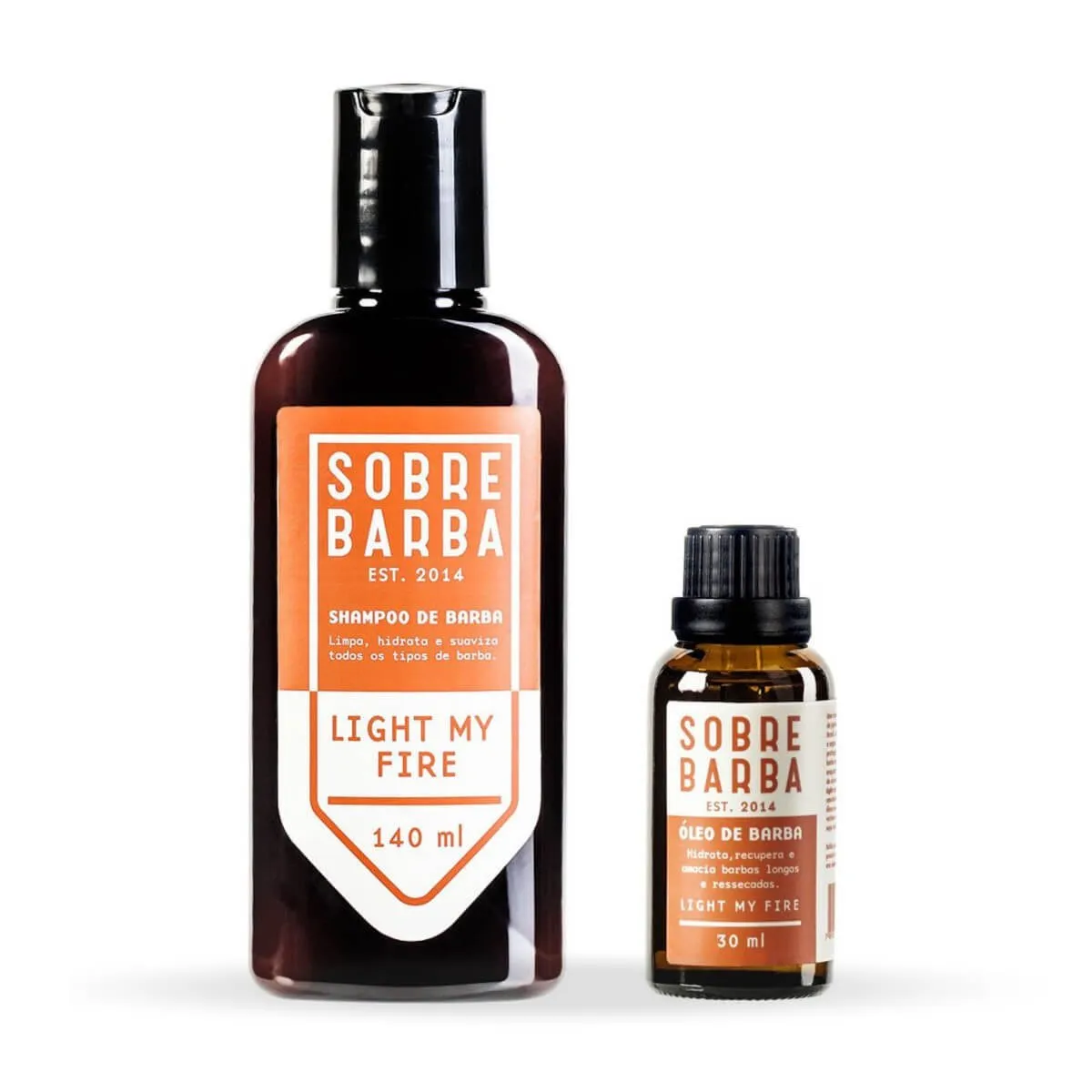 Kit SOBREBARBA Shampoo leo para Barba Light My Fire