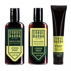 Kit de Barba - Shampoo + Balm + Modelador Sobrebarba Lemon Drop